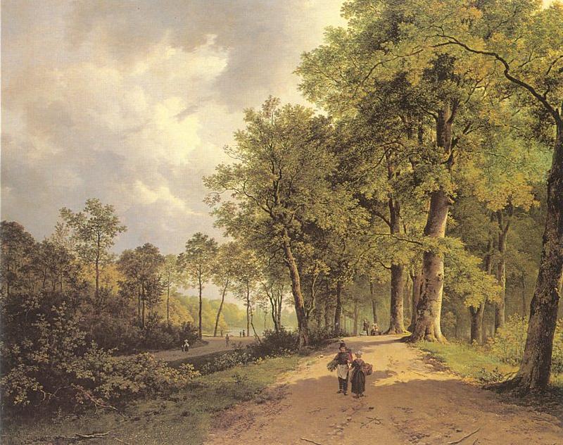 Barend Cornelis Koekkoek View of a Park oil painting image